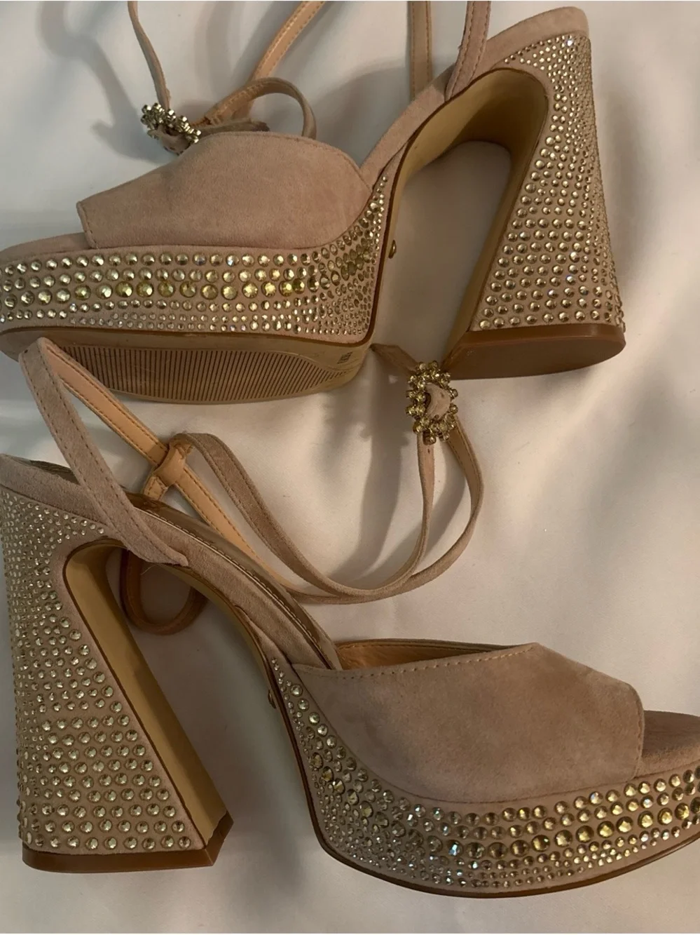 Vince Camuto Crystal Platform Heels